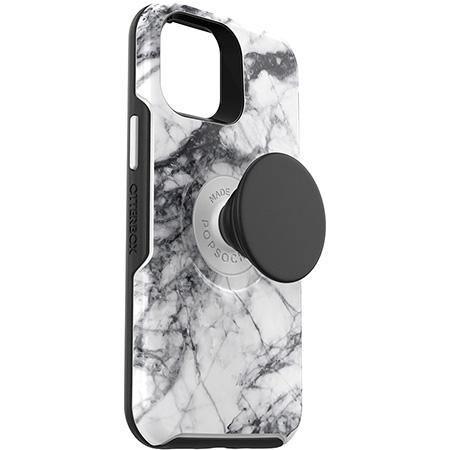 (Clearance) Otterbox iPhone 12 mini Otter + Pop Symmetry Series Case white marble - White Marble Graphic - Oribags.com