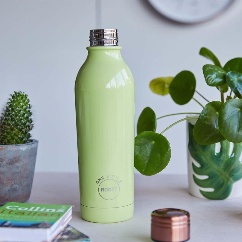 (Clearance) Root7 OneBottle® Avocado Green Double-Walled Stainless Steel Water Bottle 500ml - Oribags.com