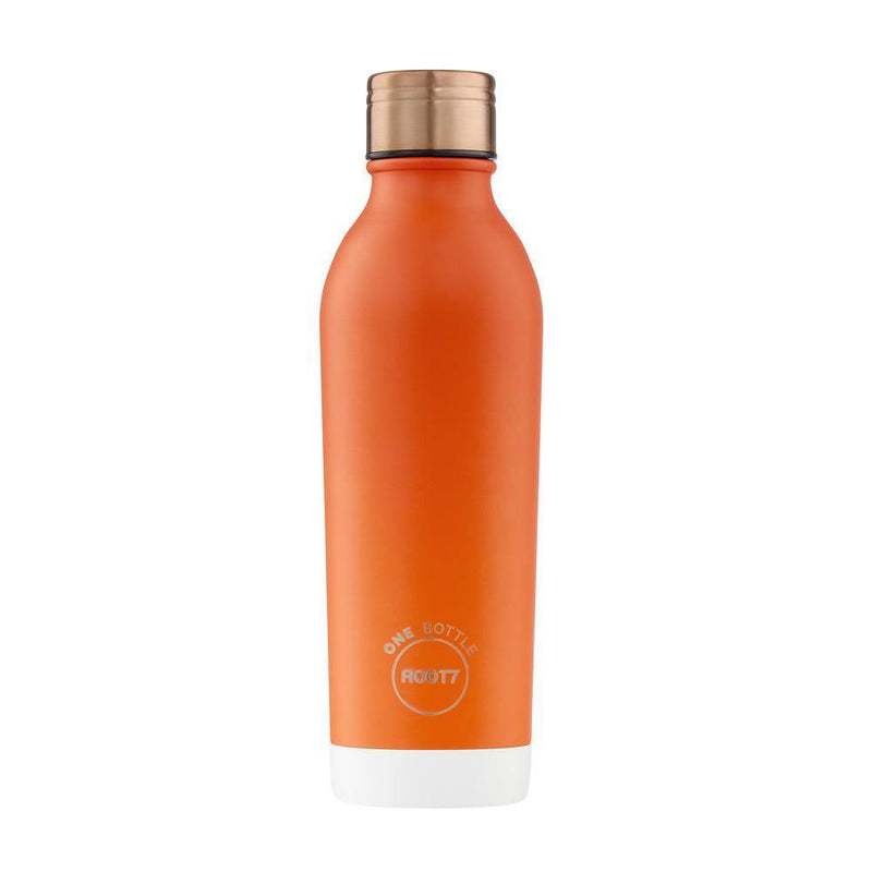 (Clearance) Root7 OneBottle® Orange Split Double-Walled Stainless Steel Water Bottle 500ml - Oribags.com