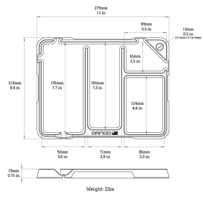 Dango Products EDC Tray With DTEX Pads - Oribags.com