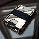Dango Products M2 Maverick Wallet Hand Polished Nickel Plated Single Pocket Leather - Oribags.com