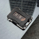 Dango Products M2 Maverick Wallet Hand Polished Nickel Plated Single Pocket Leather - Oribags.com