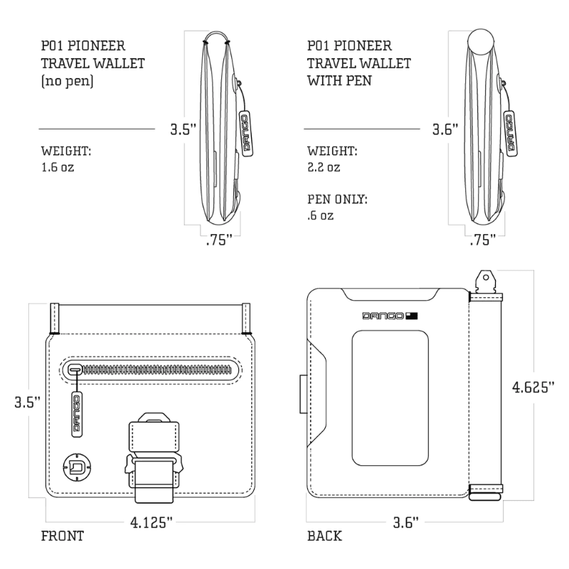 Dango Products P01 Pioneer Travel Wallet - Oribags