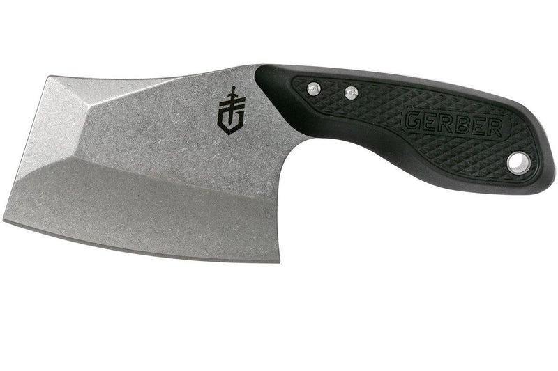 Gerber Tri-Tip Mini Cleaver Black Stonewashed fixed knife - Oribags.com