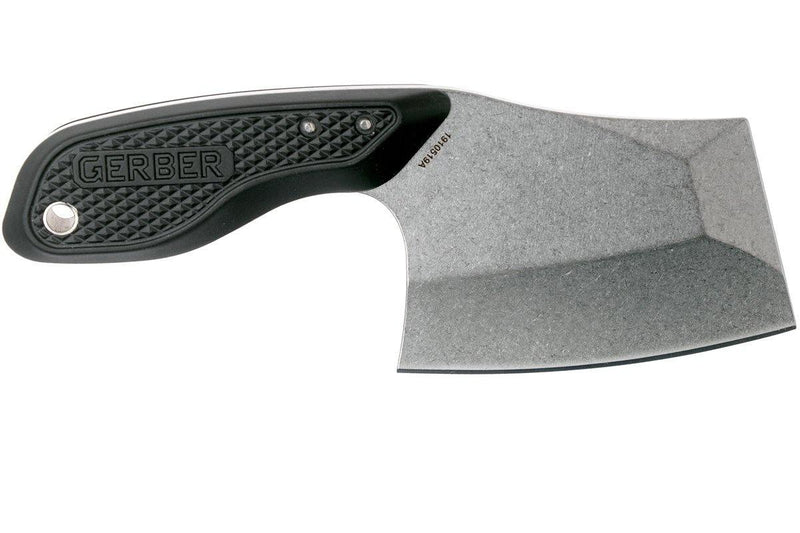 Gerber Tri-Tip Mini Cleaver Black Stonewashed fixed knife - Oribags.com