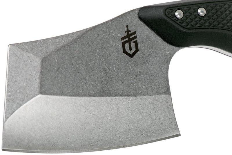 Gerber Tri-Tip Mini Cleaver Black Stonewashed fixed knife - Oribags.com