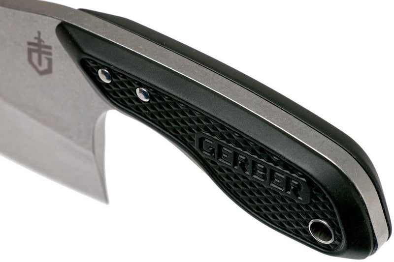 Gerber Tri-Tip Mini Cleaver Black Stonewashed fixed knife - Oribags.com