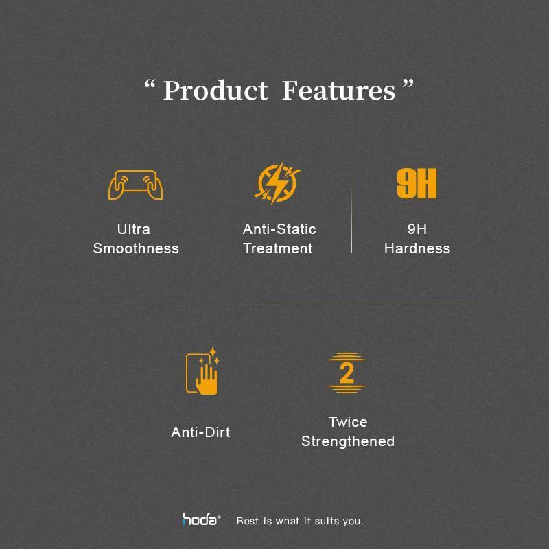 Hoda 2.5D 0.33mm Full Coverage Tempered Glass iPhone 13 Series w/Helper - Matte - Oribags.com