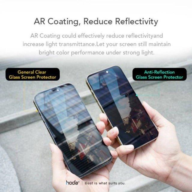 Hoda Anti-Reflection Full Coverage Tempered Glass Screen Protector For IPhone 14 series - With Dust-Free Helper - Oribags.com