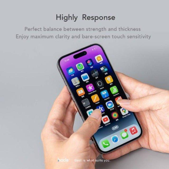 Hoda Anti-Reflection Full Coverage Tempered Glass Screen Protector For IPhone 14 series - With Dust-Free Helper - Oribags.com