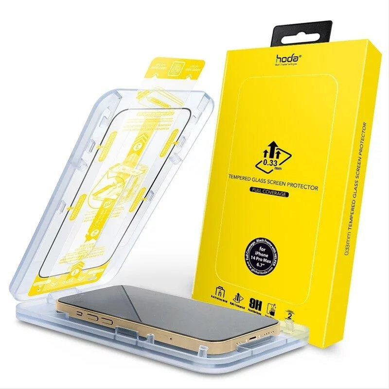 Hoda Clear Glass Screen Protector with Dust-Free Helper for iPhone 14 Series - Oribags.com