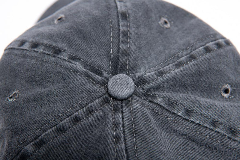 Marshall Baseball Distressed Cap - Grey with Black Logo - Oribags
