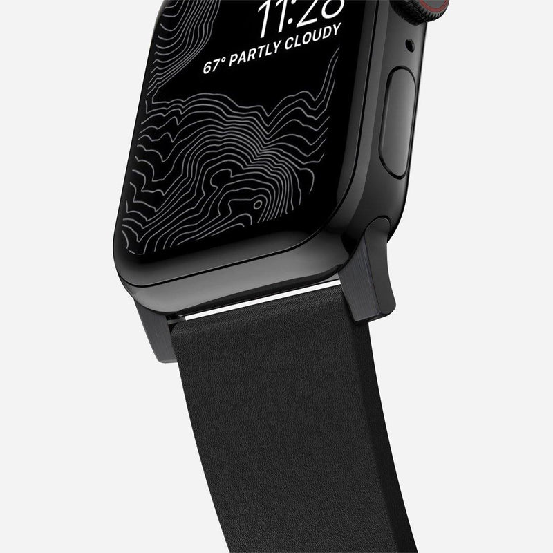 Nomad Modern Active Strap Pro for All Apple Watch Series ( 44mm / 42 mm) - Black Strap + Black Hardware - Oribags.com