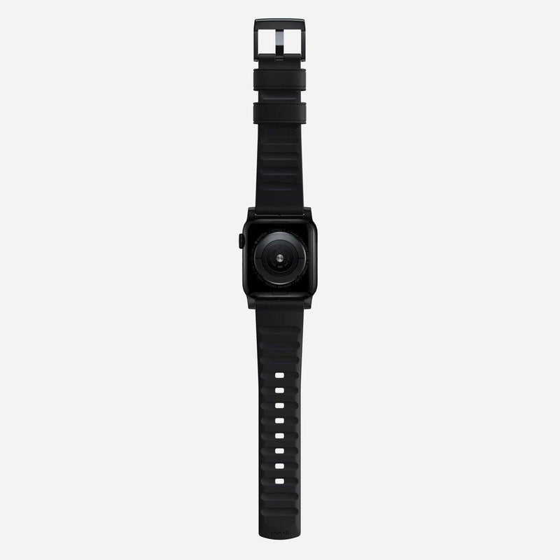 Nomad Modern Active Strap Pro for All Apple Watch Series ( 44mm / 42 mm) - Black Strap + Black Hardware - Oribags.com