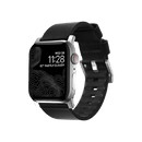 Nomad Modern Active Strap Pro for All Apple Watch Series ( 44mm / 42 mm) - Black Strap + Silver Hardware - Oribags.com