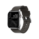 Nomad Modern Active Strap Pro for All Apple Watch Series ( 44mm / 42 mm) - Brown Strap + Silver Hardware - Oribags.com