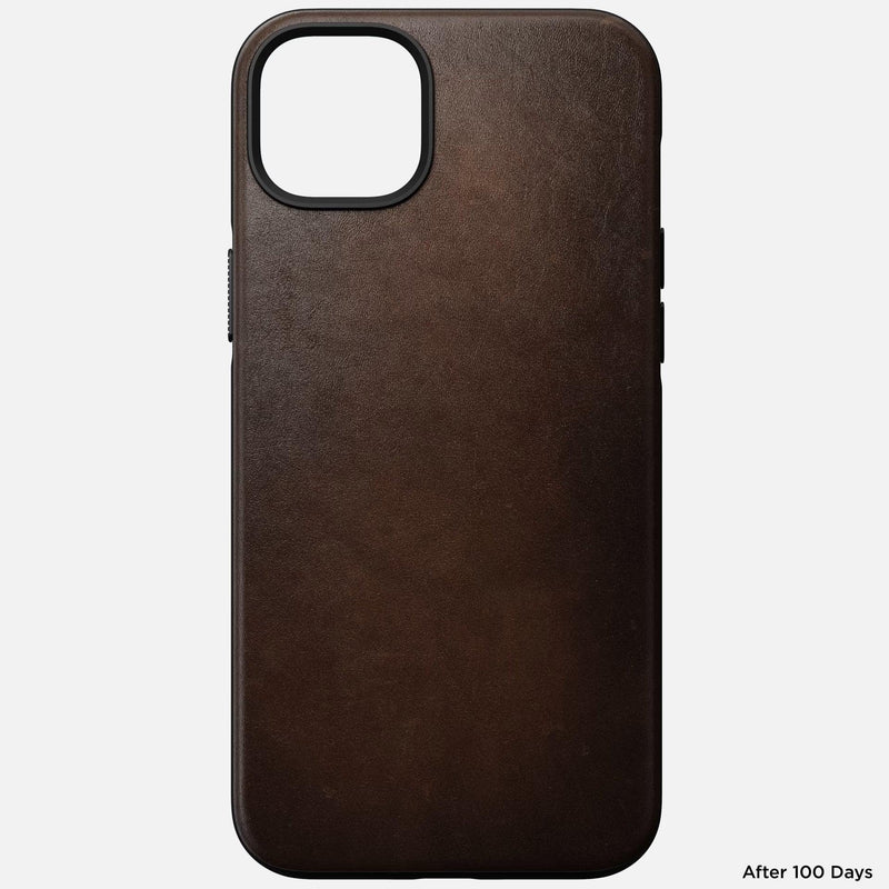 Nomad Modern Leather Case compatible for iPhone 14 series - Rustic Brown - Oribags.com