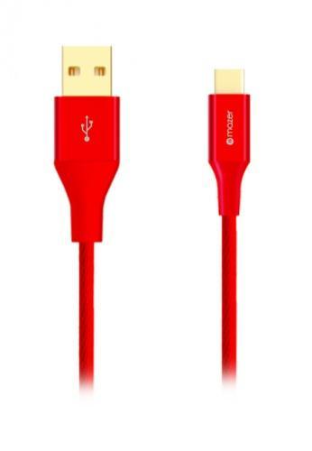 (Promo) Mazer ALU.DURA.TEK USB-C to C Cable 3.1A 1.2M - Red - Oribags.com