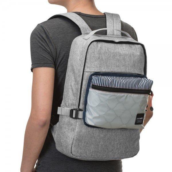 (Promo) Pacsafe Slingsafe LX350 Anti-Theft Compact Backpack - Tweed Grey - Oribags.com