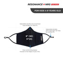 Resonance +NRG Washable 3-Ply Mask 2 Sizes - Black - Oribags.com