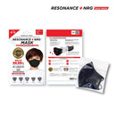 Resonance +NRG Washable 3-Ply Mask 2 Sizes - Black - Oribags.com