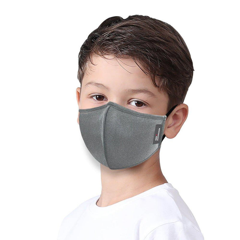 Resonance +NRG Washable 3-Ply Mask 2 Sizes - Grey - Oribags.com