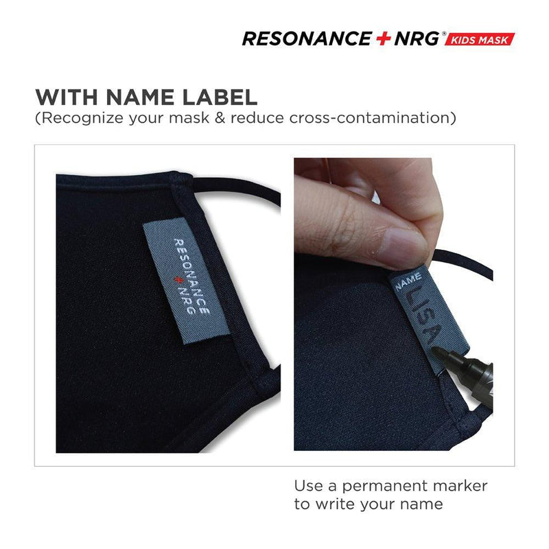 Resonance +NRG Washable 3-Ply Mask 2 Sizes - Grey - Oribags.com