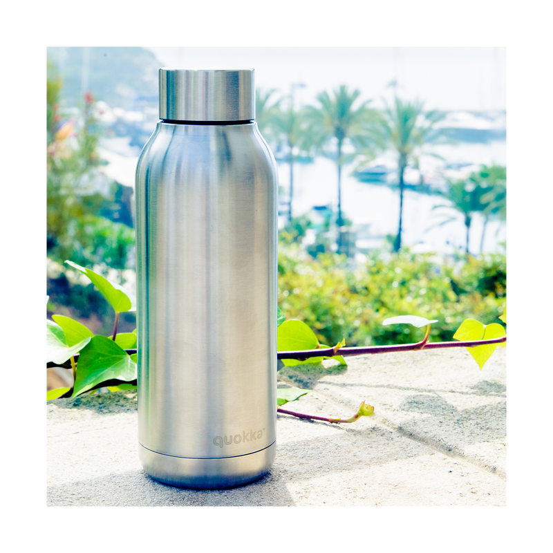 Quokka Stainless Steel Bottle Solid Series 510ml - Steel - Oribags.com
