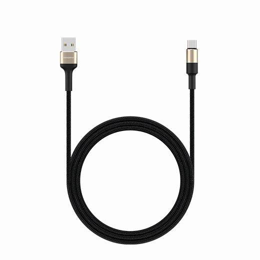 Rockrose Acacia AC 1m USB-C Cable Black+Gold - Oribags.com