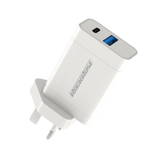 Rockrose Casa PD PQ Pro PD+QC 3.0 Travel Charger White - Oribags.com