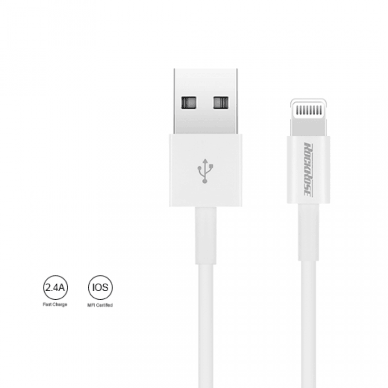 Rockrose Ivory AL 1m Lighting Cable - White - Oribags