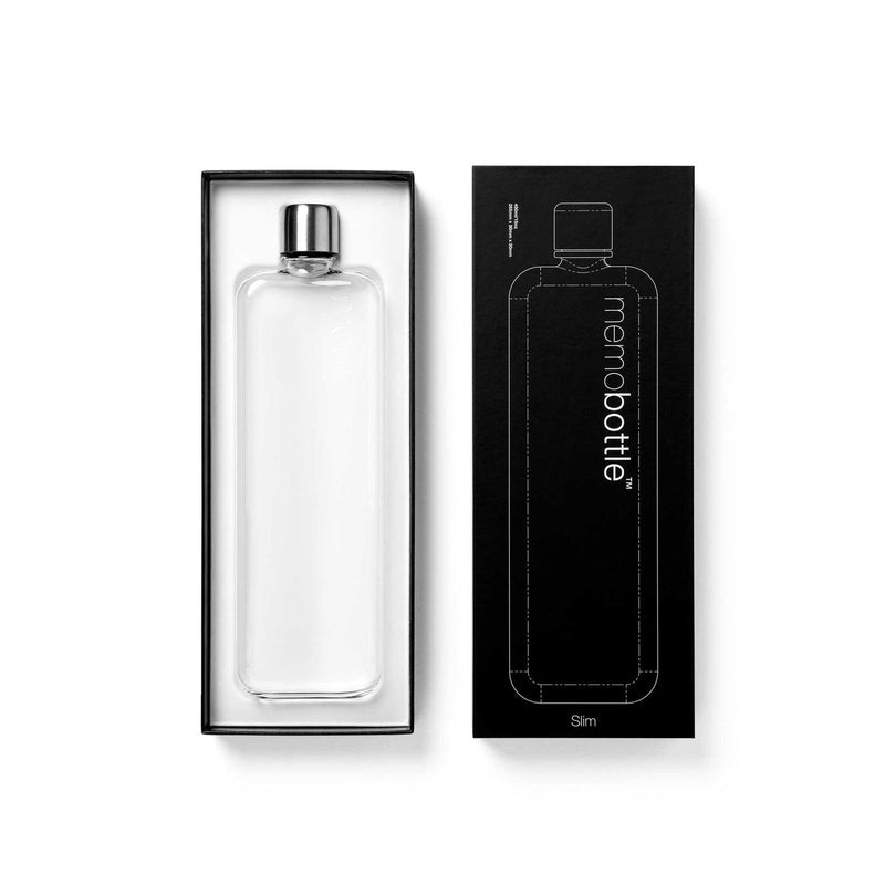 Slim Memobottle - The flat water bottle that fits in your bag | BPA Free | 15oz (450ml) - Oribags.com