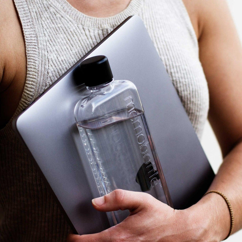 Slim Memobottle - The flat water bottle that fits in your bag | BPA Free | 15oz (450ml) - Oribags.com