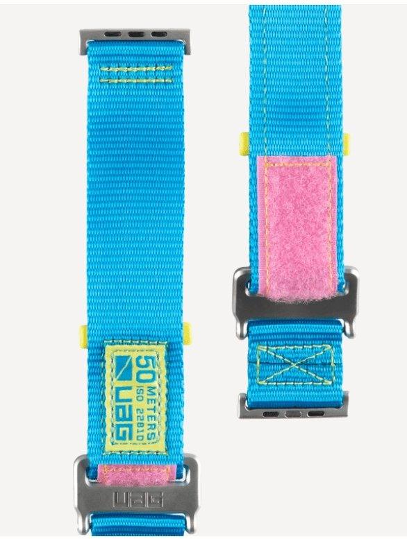 UAG Active Watch Strap for Apple Watch 44/42 - 80's Blue/Pink - Oribags.com