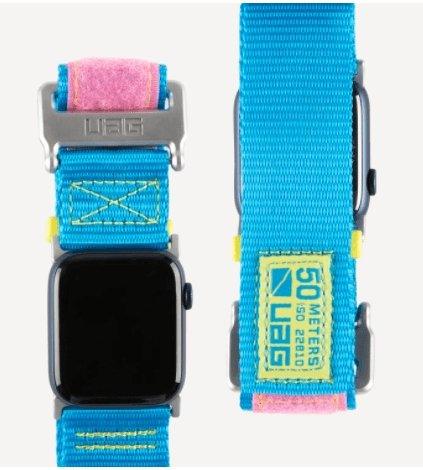 UAG Active Watch Strap for Apple Watch 44/42 - 80's Blue/Pink - Oribags.com