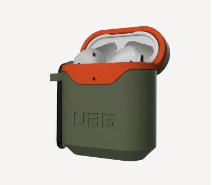 UAG Apple Airpods Hard Case V2 - Olive/Orange - Oribags.com