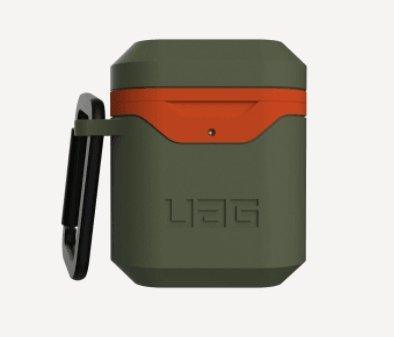 UAG Apple Airpods Hard Case V2 - Olive/Orange - Oribags.com