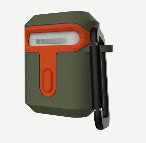 UAG Apple Airpods Hard Case V2 - Olive/Orange - Oribags.com