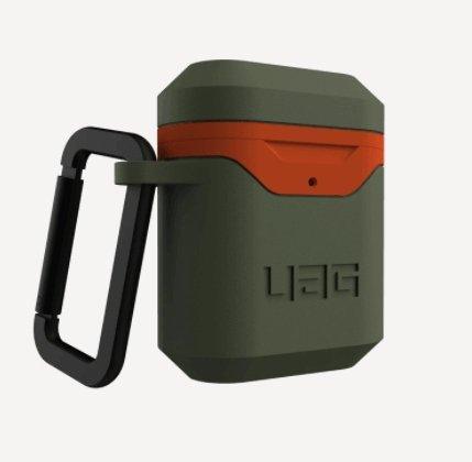 UAG Apple Airpods Hard Case V2 - Olive/Orange - Oribags.com