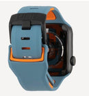 UAG Civilian Silicone Strap for Apple Watch 44/42 - Slate/Orange - Oribags.com