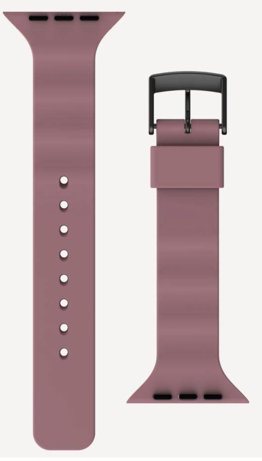 UAG [U] Aurora Silicone Strap for Apple Watch 44/42 - Dusty Rose - Oribags.com