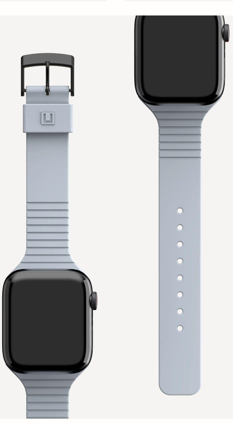 UAG [U] Aurora Silicone Strap for Apple Watch 44/42 - Soft Blue - Oribags.com